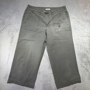 Dockers Olive Green Cargo Capri Pants Size 8 Cotton Blend Stretch Gorpcore Comfy